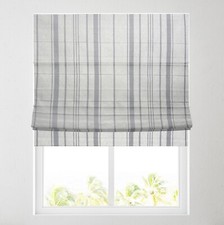 Linen Stripe Grey Fully Lined