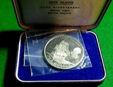 1970 New Zealand Proof One Dollar Royal Visit. Cased. Cook Islands.