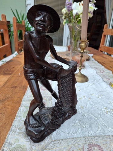 Vintage hand carved wooden