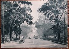 Soviet postcard 1960 -  Leningrad, Bolshoi prospect - Motorcycle with sidecar
