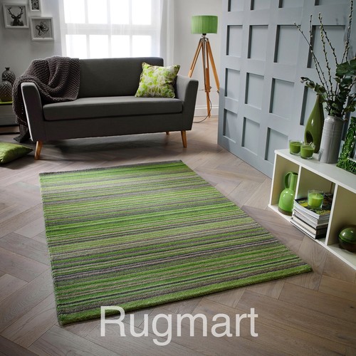 Striped green grey - grey, beige