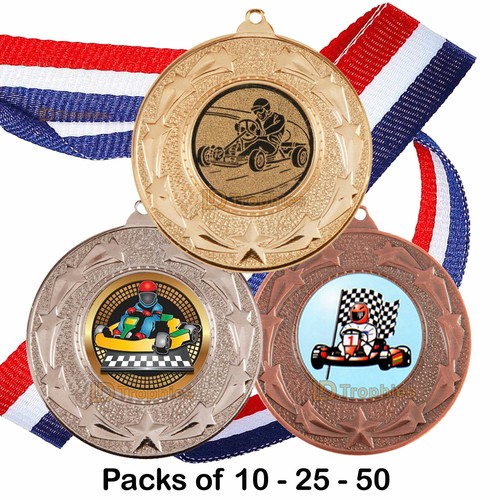 Karting medals ribbons - go,