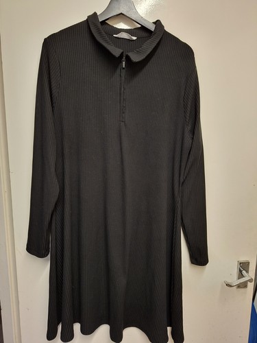 Zipped collar black - collar, dress