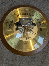 Holosteric Dutch Barometer  vintage brass ships marine N.V. Haghefilm