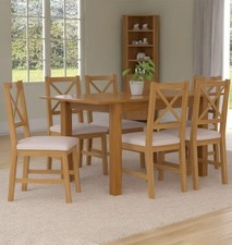 Dining Set, Extendable Oak