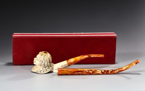 Meerschaum pipe lady head - meerschaum,