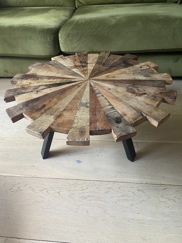 Reclaimed wood round - reclaimed, coffee