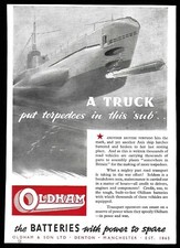 WW2 Oldham Batteries Advert Submarine Torpedo British War Effort Manchester