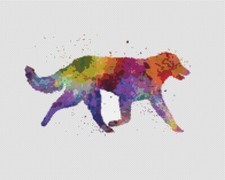 Kuvasz Puppy Dog Watercolour