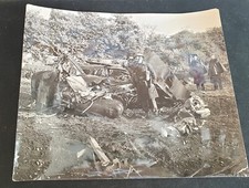 WW2 British Home Front Censored B/W 10 x 8 Photo of a Downed German Bomber 1943