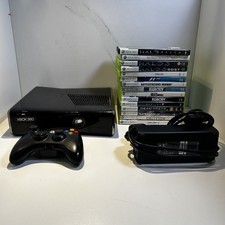 Xbox 360 S 250GB Gaming Console Bundle With Controller & 15 Games Tested Working