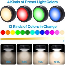 LED Puck Lights RGB Wireless