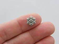 BULK 50 Snowflake spacer beads tibetan silver SF17 - SALE 50% OFF
