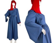 1960s 70s Ossie Clark style vintage Kaftan maxi dress Biba Bus Stop Lee Bender