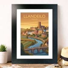Llandeilo wales travel poster - wales,