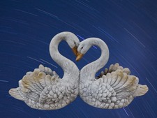 Large Swan Heart Ornament 66cm