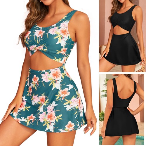 Swimdress twist front swimming - twist,