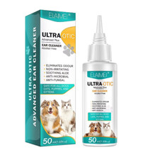 Ear Drops Dogs Cats Pets Treat Ear Wax Scratching Odours UK Stock-50ml