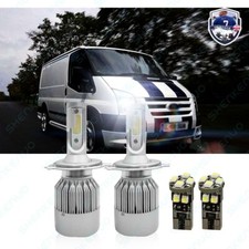 FOR FORd Transit MK7 2006-2014 H4 White HEADLIGHT Bulbs 501 Led Side Light Bulbs