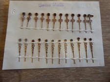 GOOD LOT OF GILT  POCKET WATCH HANDS ON CARD FOR THE WATCHMAKERS