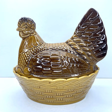 Withernsea Eastgate Pottery Chicken Hen Egg Holder 8"