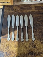 SET OF SIX SILVER FISH KNIFE -