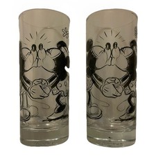 Disney Mickey & Minnie Mouse Pair Glasses Kissing Half Moon Bay Tumbler Cocktail