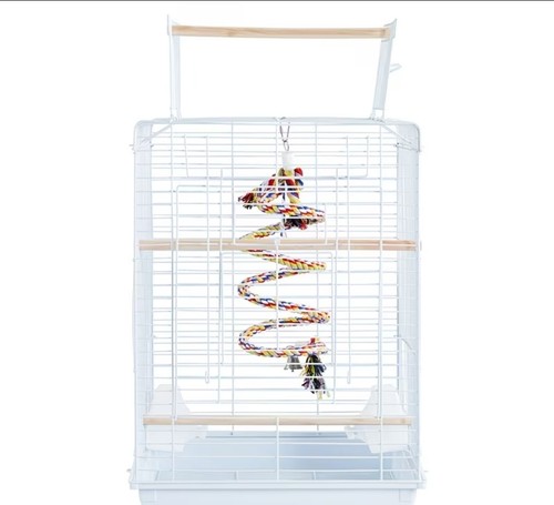 Bird cage 58cm white - white, yaheetech