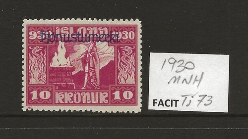 1930 iceland 10kr red lilac - 10kr, red-lilac