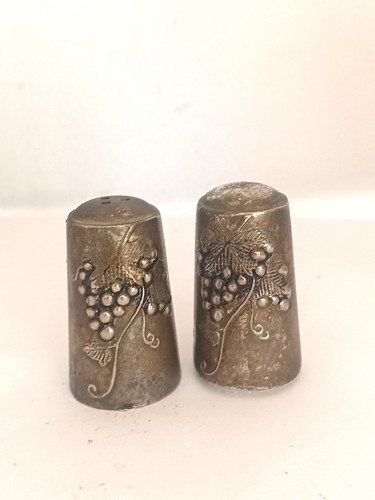 Vintage pewter cruet - set,, salt
