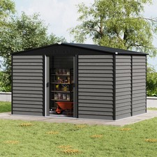 12x8ft galvanised garden - galvanised,