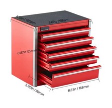Metal tool box portable - tool, 8.6"