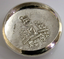 STERLING SILVER 8th KINGS ROYAL IRISH HUSSARS BOWL HAND MADE 1955 MILITARY 50g