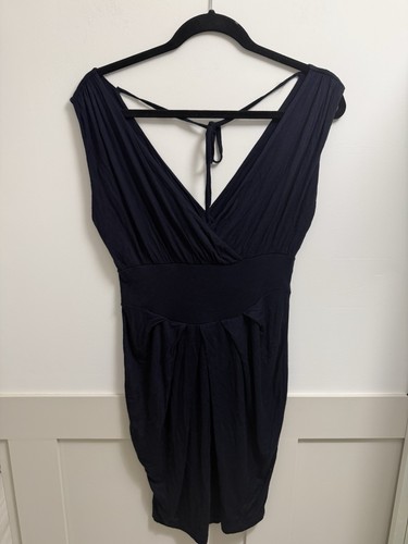 Apricot navy blue plunging - navy,