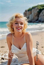 MARILYN MONROE AN ORIGINAL ARTPRINT by Chris Charles A3 UHD  PORTRAIT