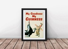 Guinness advert seal framed - advert,