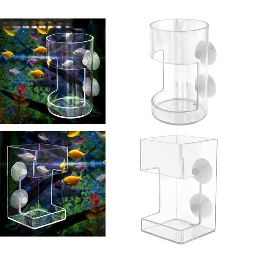 Acrylic fish feeder with - acrylic,