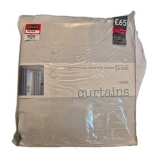 NEXT CURTAINS  1 PAIR BLACKOUT LINED EYELETS W 108CM DROP 229CM NEW IN PACKET