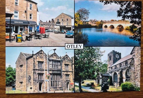 Otley view vintage postcard - 4,