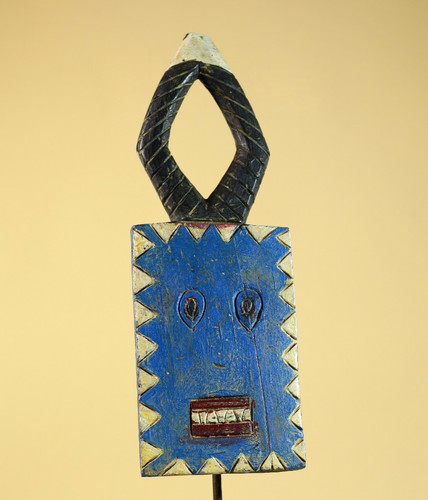 African wooden mask - wooden, sculpture