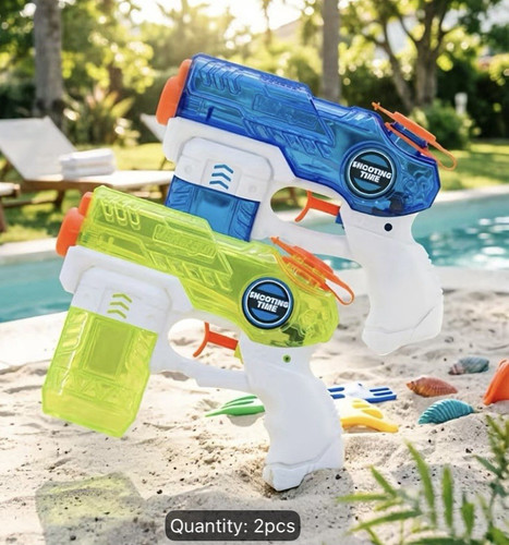 2pcs plastic water gun - plastic,