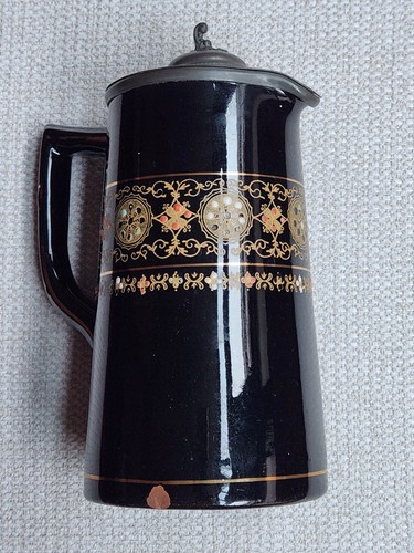 Antique english black ceramic - antique,