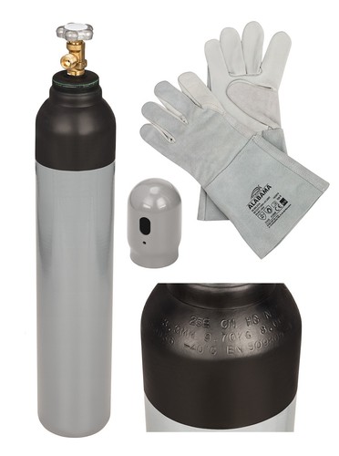 Nitrogen bottle full - bottle, cylinder