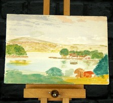 Antique 1880s Painting Lake