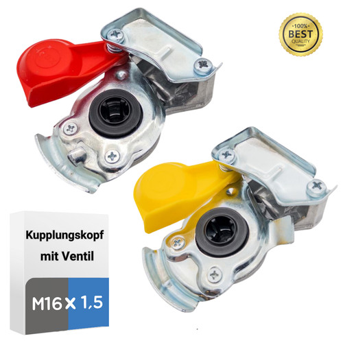 Coupling head red yellow - coupling,