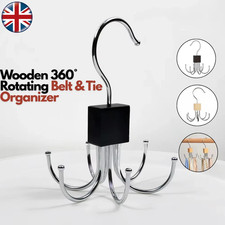 Wooden Hanger Belt & Tie Rack