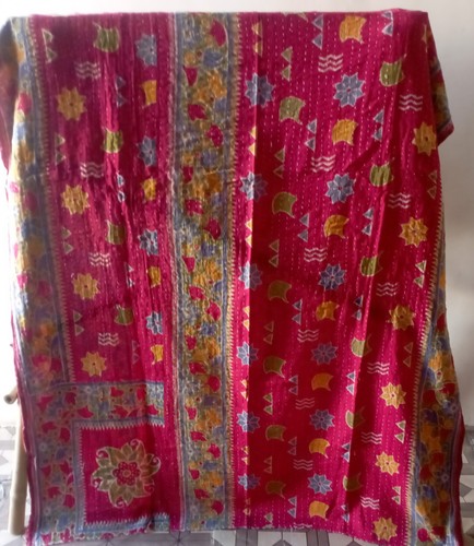 Kantha quilt vintage bedspread - vintage,