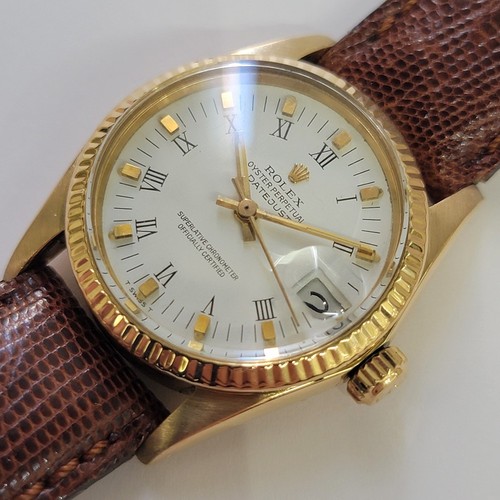 Rolex oyster 6827 datejust 18k - rolex,