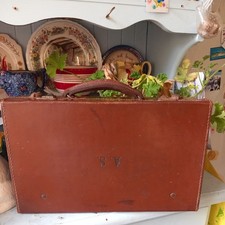 Vintage Childrens Wartime Evacuee Suitcase 1940s