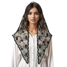 Lace Veil Scarf for Lady Women Catholic Church Mantilla Lace Veil Party Supply